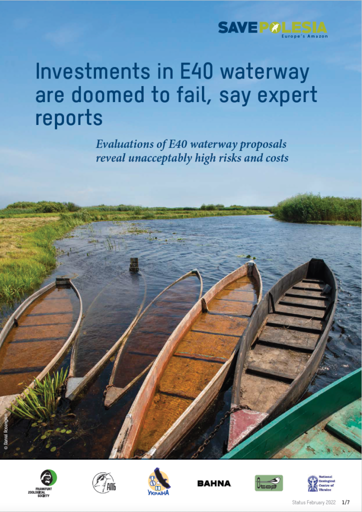 Investments in E40 waterway are doomed to fail